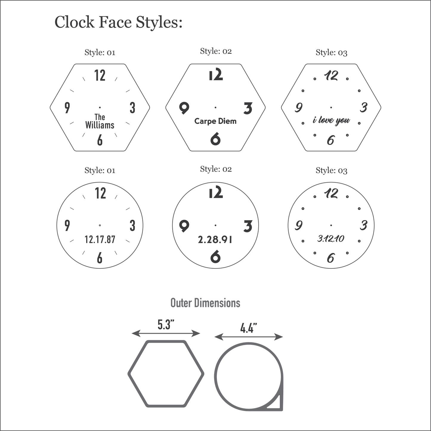 Personalized Desk & Wall Silent Clock