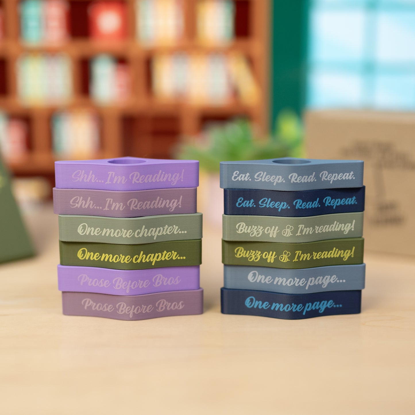 Set of 12 Reading Themed Thumb Book Page Holders