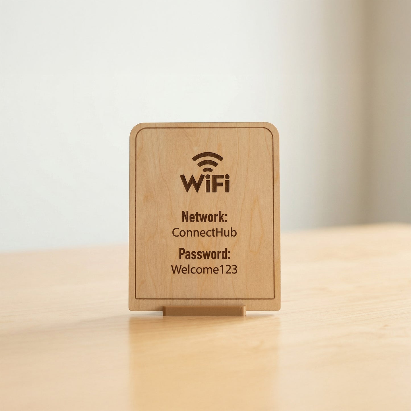 WiFi Password Sign - 4" × 5"