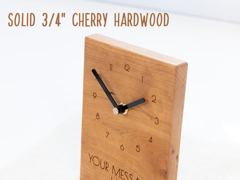 Solid Wood Desk Clock