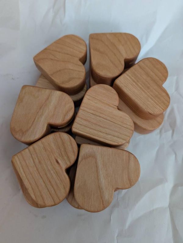 Customer photo: Personalized Wooden Heart Photo Holder: Valentine's Polaroid